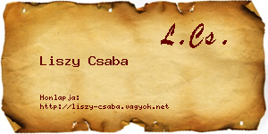 Liszy Csaba névjegykártya