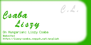 csaba liszy business card